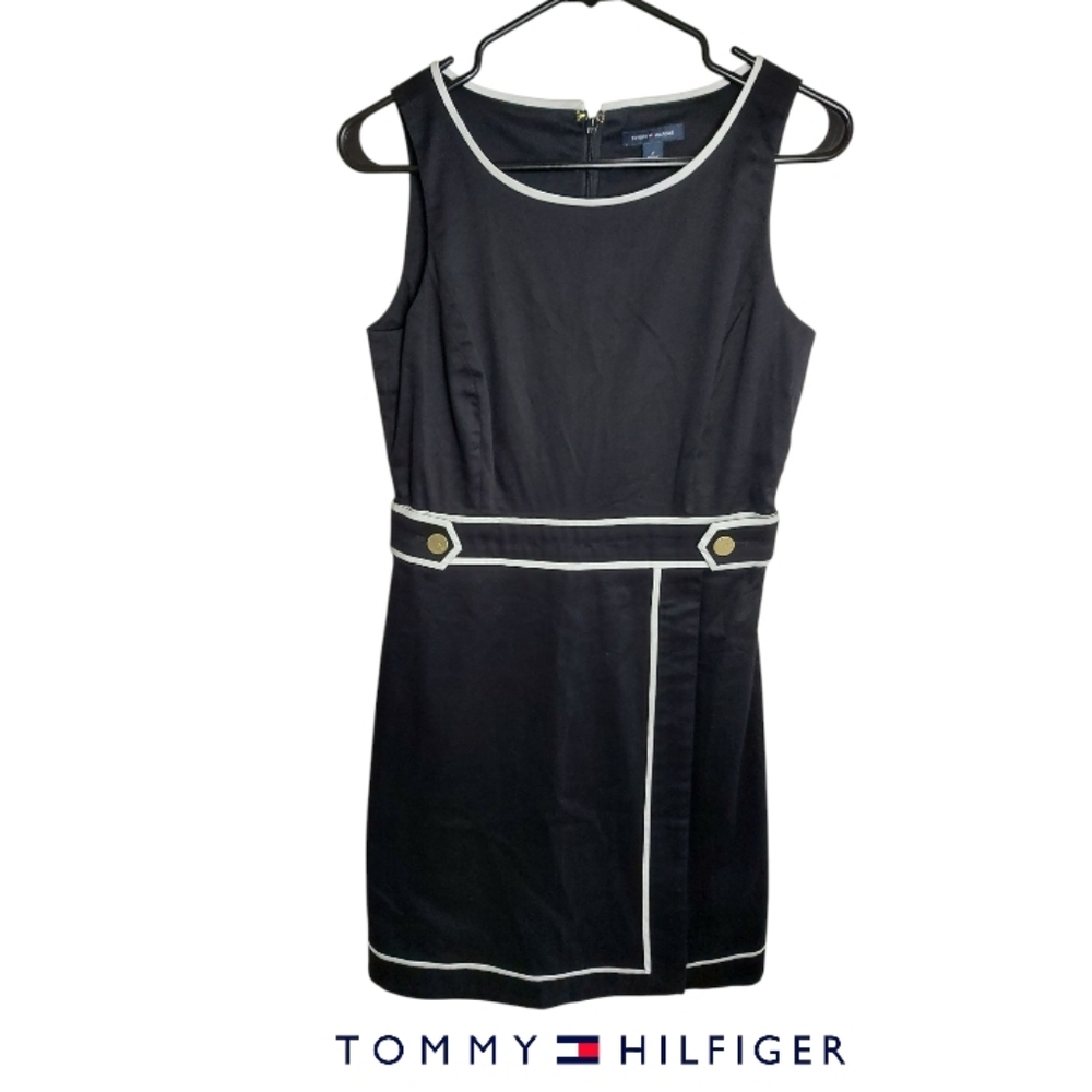 Tommy Hilfiger Black & White Cotton Dress
